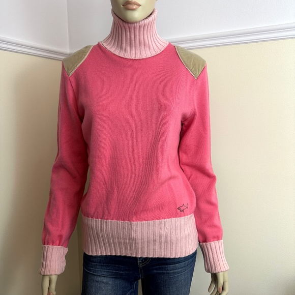 PAUL & SHARK pink 100% wool turtleneck - Picture 4 of 11